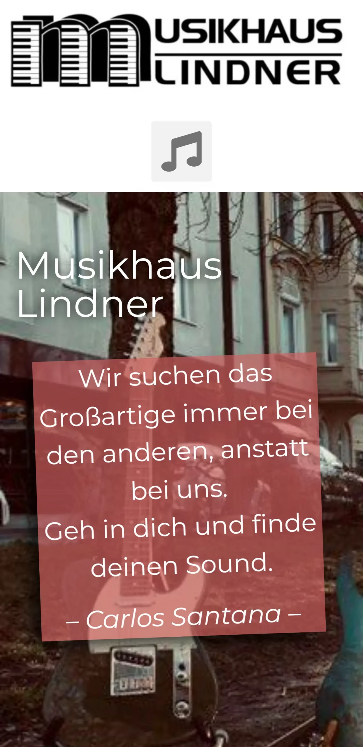 Musik Lindner Screen Mobile