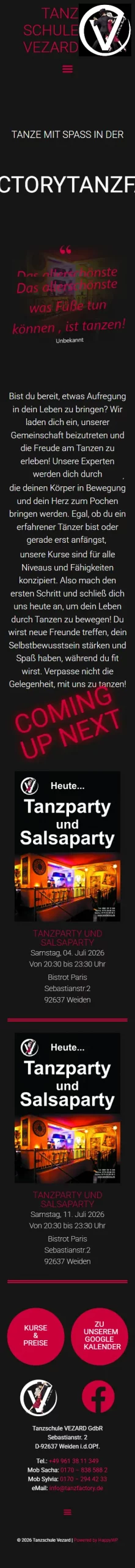 Tanzfactory Screen Full